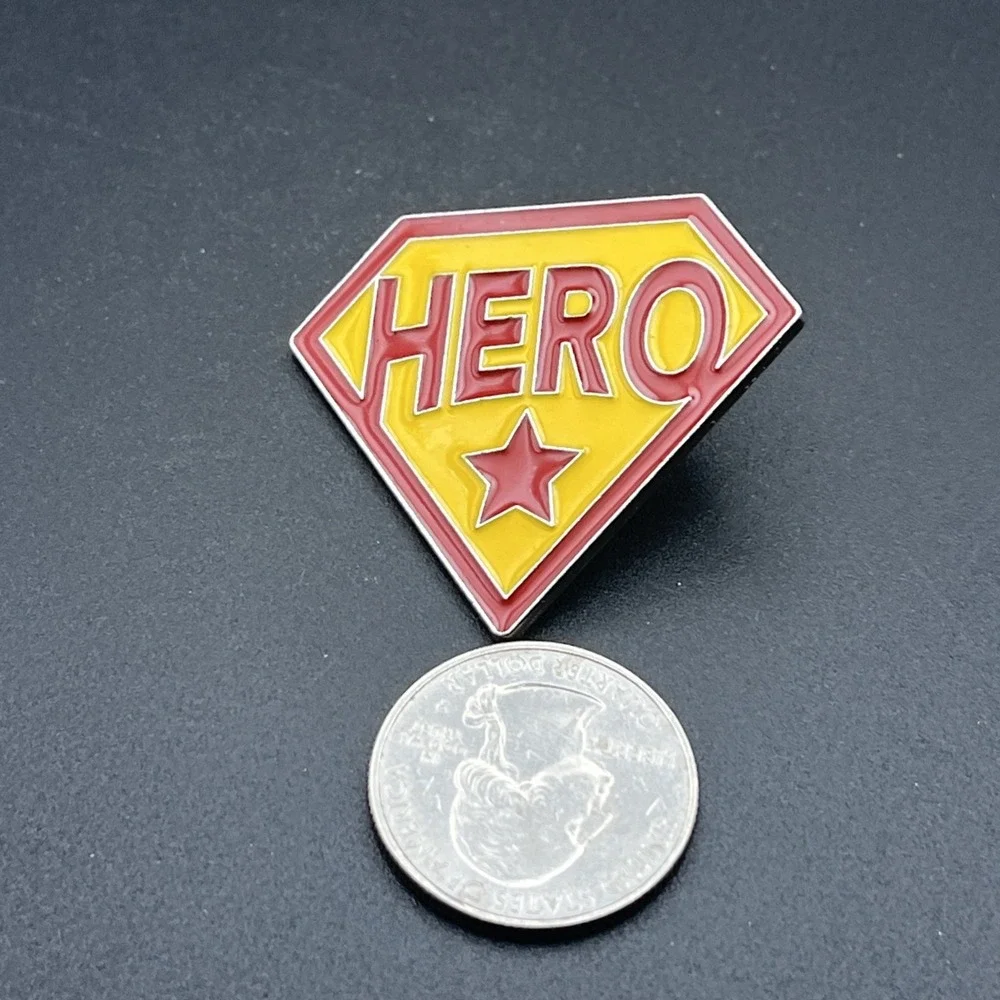 Hero Superhero Star‎ Shield Crest Lapel Hat Pin